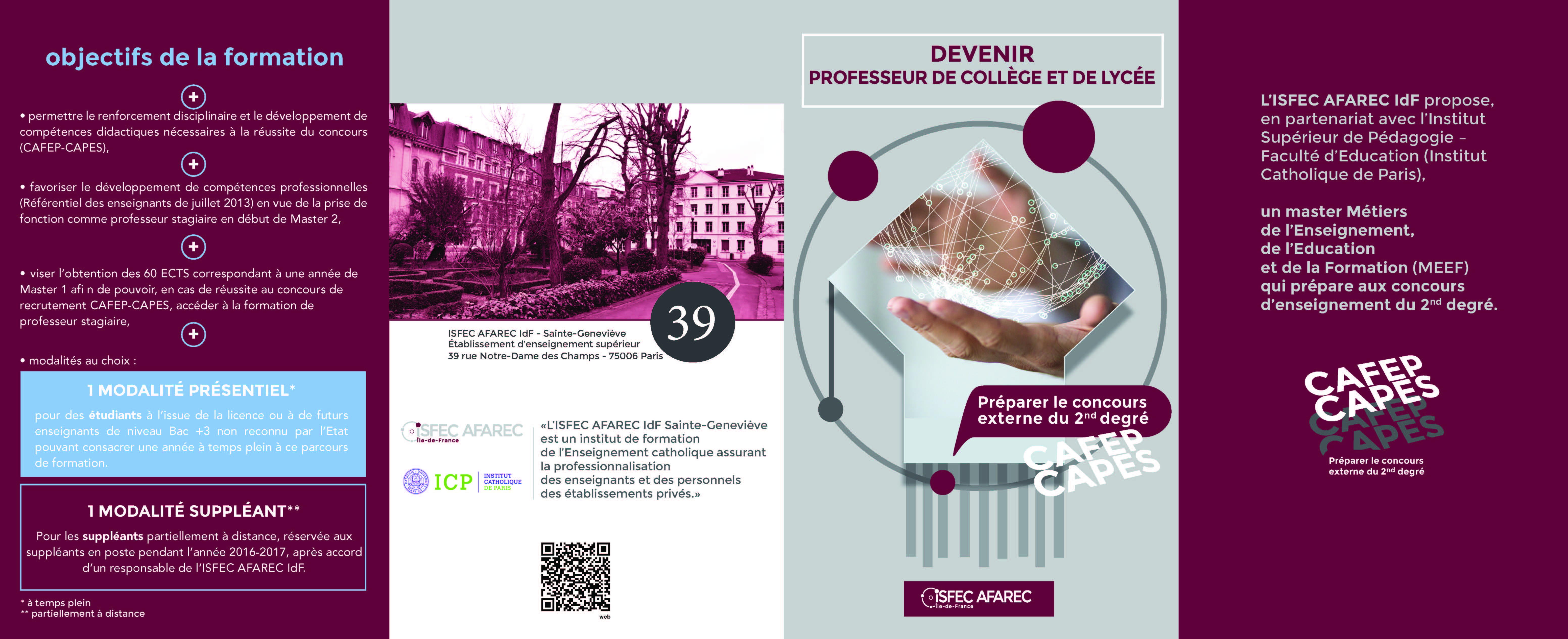 MASTER METIERS DE L ENSEIGNEMENT, DE L EDUCATION ET DE LA FORMATION (MEEF)