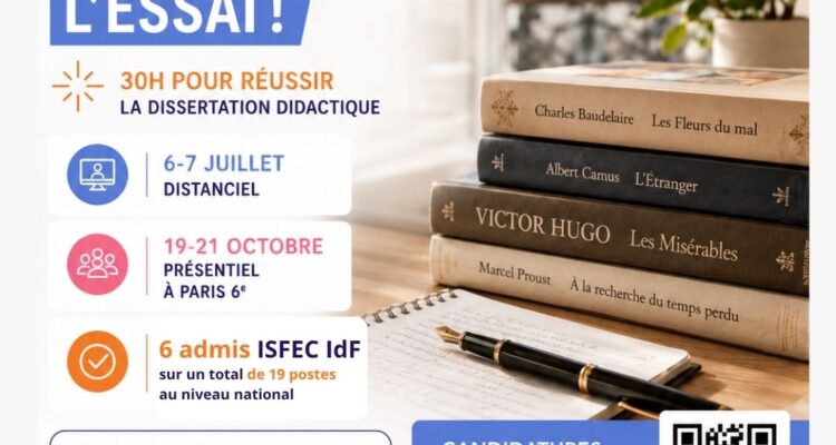 Prepa CAER-PA Lettres : 30h de formation en petit groupe afin de garantir un accompagnement individualisé